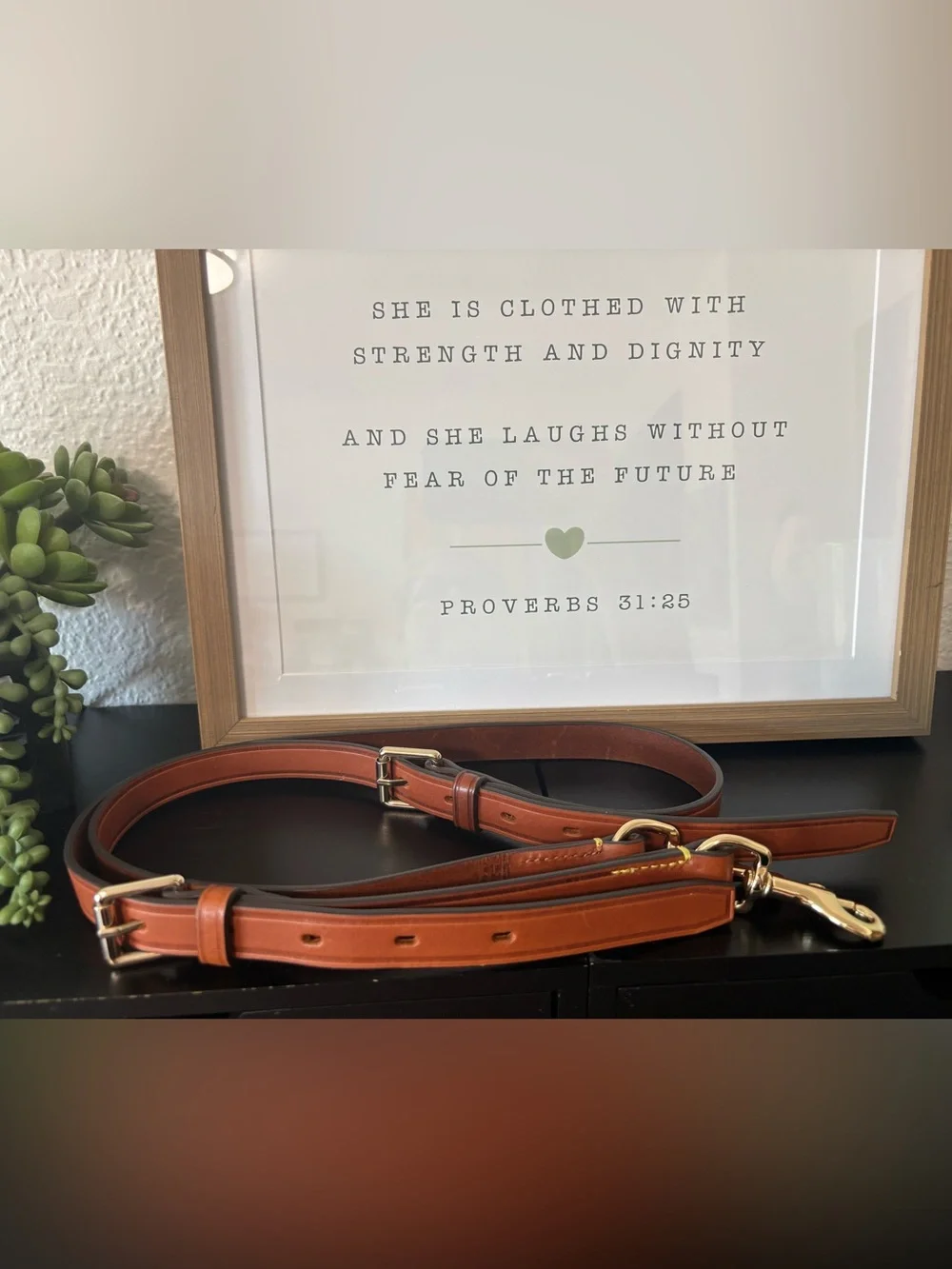 Vintage Dooney & Bourke Brown Leather Bag Strap